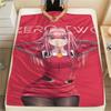 1PC Franxx Patterned Flannel Blanket Suitable For All Seasons For Home Decor Warmth And Comfort Gifts Holiday Present