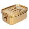 Ланч-бокс 1,5 л, 2-слойный, портативный, герметичный, из нержавеющей стали 304, контейнер для еды бенто, столовая посуда для дома, офиса, золото