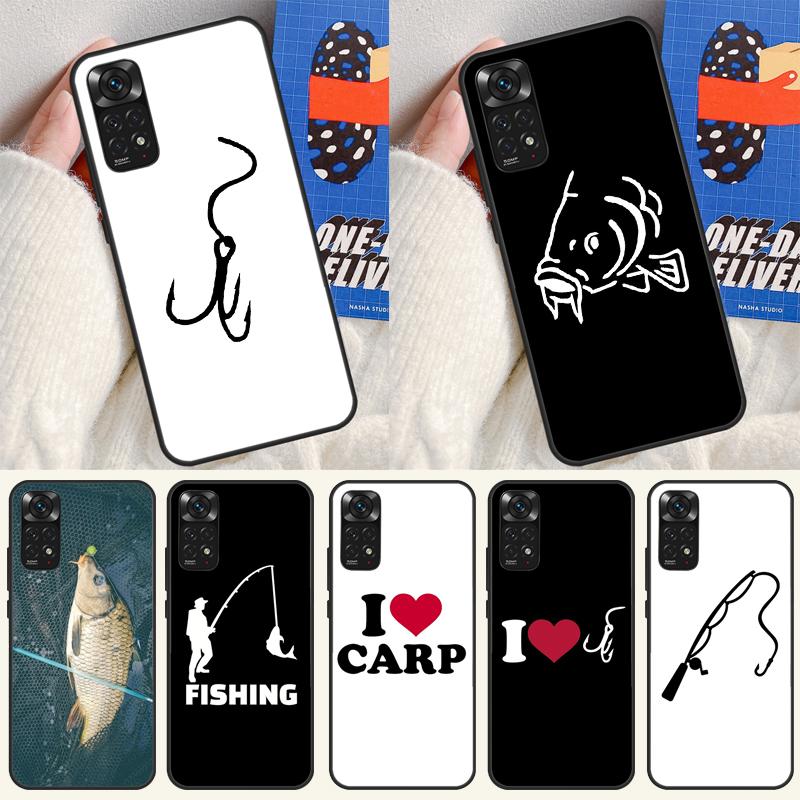 Fish Fishing Carp Case For Xiaomi Redmi Note 14 13 12 9 10 11 Pro 10S 11S 12S Cover For Redmi 13C 10C 12C 14C