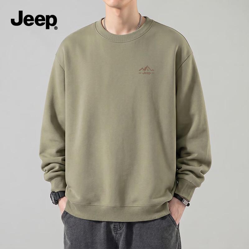 Jeep Мужской свитер с круглым вырезом, плотный