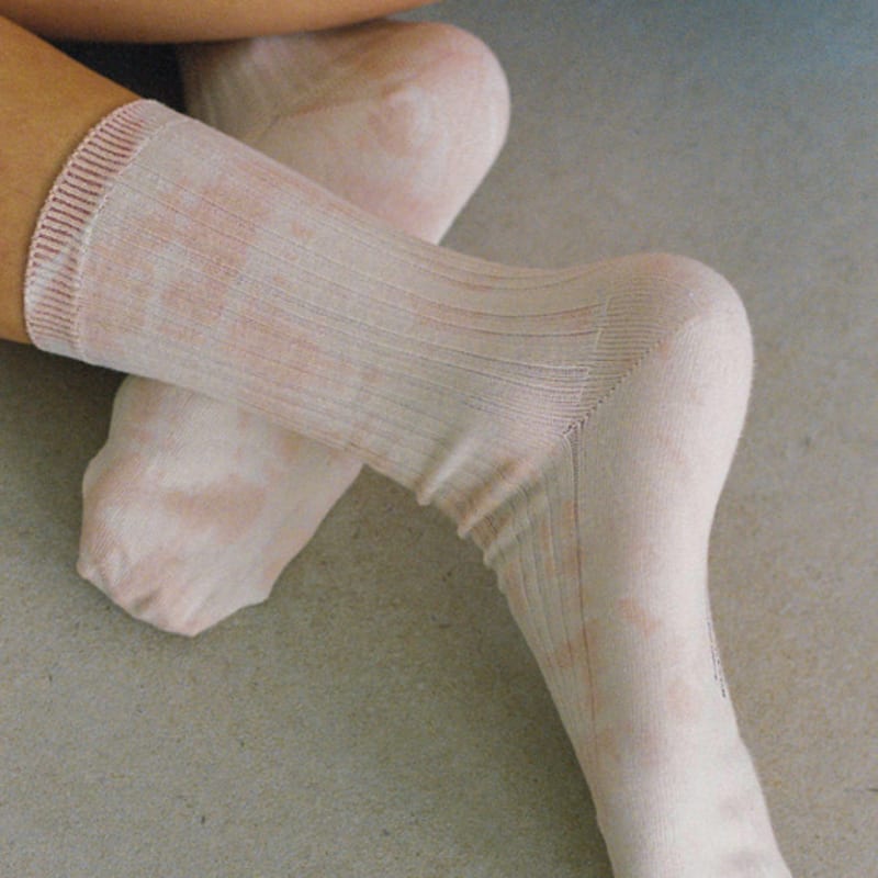 SOOPUI Plants tie-dye socks in pink