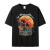 Summer Unisex T-Shirt Vintage Metal Rock Lightning Print Cotton Top Oversized T-Shirt Women T-Shirt Unisex Clothing