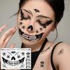 Halloween Tattoo Face Sticker Black Mouth Scar Wound Terror Body Art Waterproof Temporary Tattoos Stickers DIY Festivals Makeup