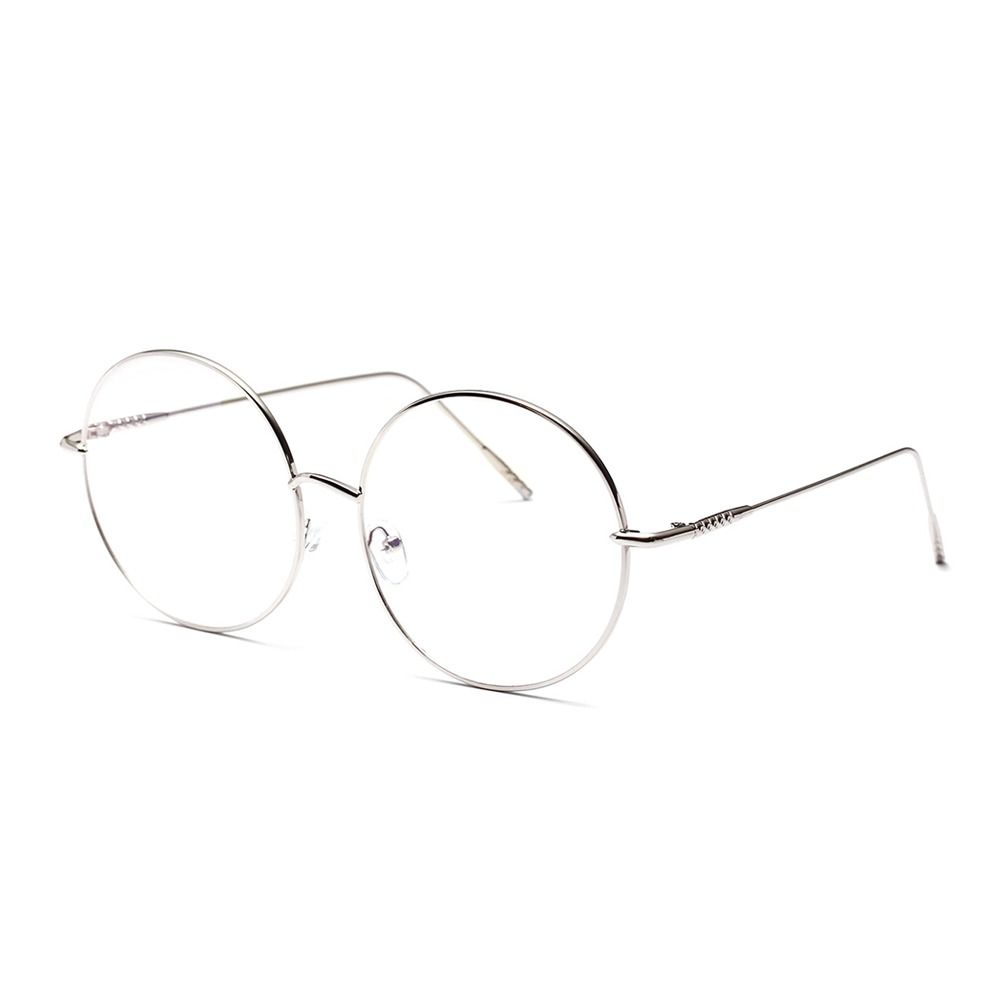 Fashion Round Glasses Women Men Metal Vintage Glasses Oversized Glasses Optical Eyeglass Frame Spectacles Eyeglasses
