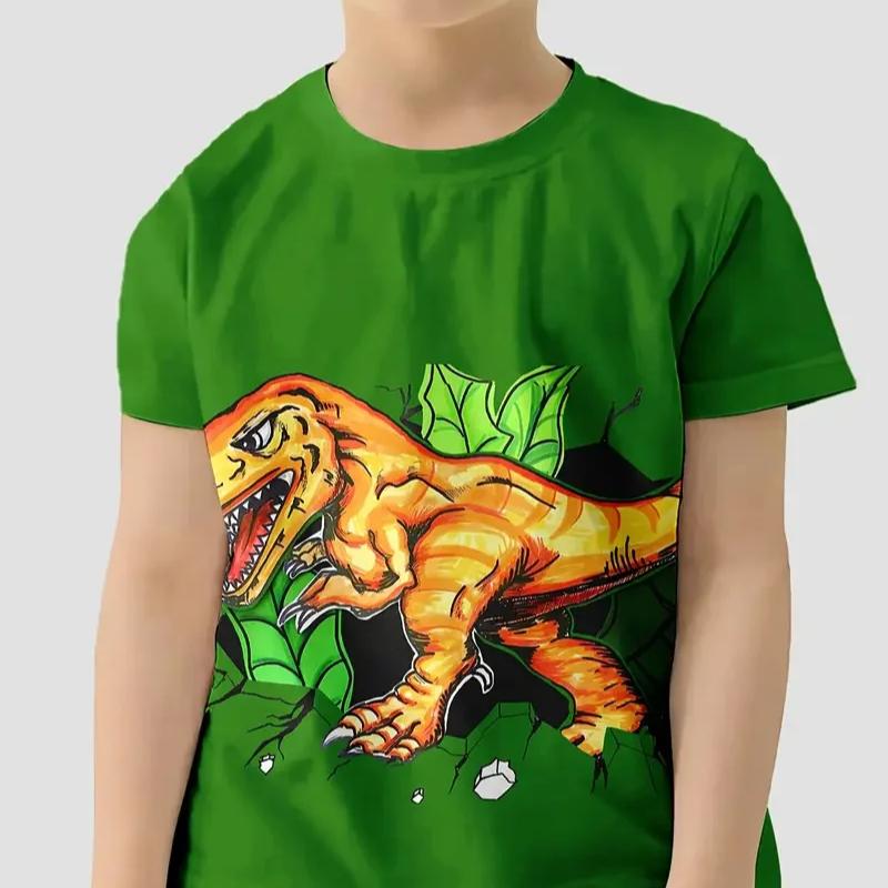 Ретро 3D принт повседневная детская одежда топ футболка футболка животные дети мальчик аниме футболки с коротким рукавом