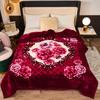 High End Printed Warm Winter Raschel Blanket for Bed Soft Warmth Thickened Single Double Quilts Skin Friendly Weighted Blankets