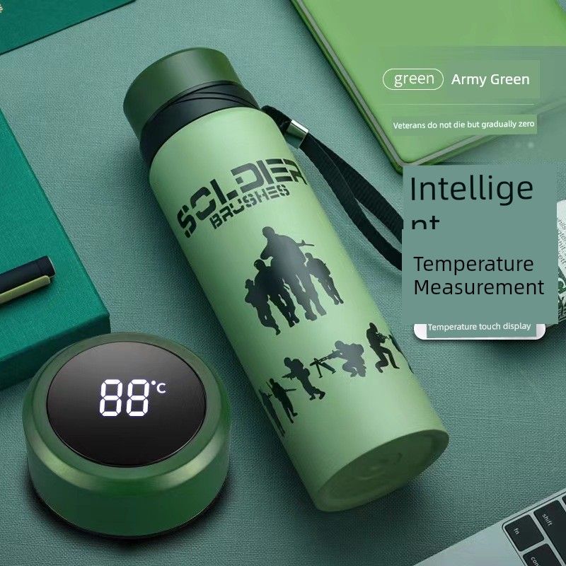 Haodi Intelligent 304 Stainless Steel Large Capacity Vacuum Cup for Men and Women Student Portable Outdoor Business Tea Making Water Cup