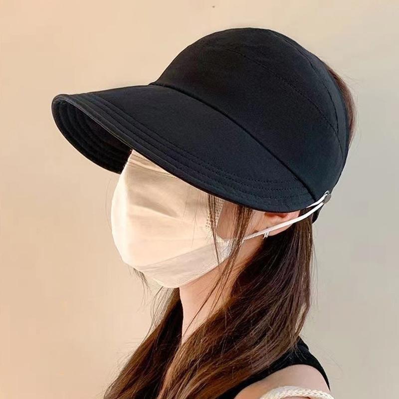 1Pc Women'S Visors Sun Protection Hats Creative Face Mask Hook Design Hats Product Summer Sun Hat Apparel Accessorie