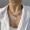 Fangyuan Hip-Hop Style Titanium Steel Letter Pendant Necklace, Unisex and Versatile, Short Hong Kong Style.