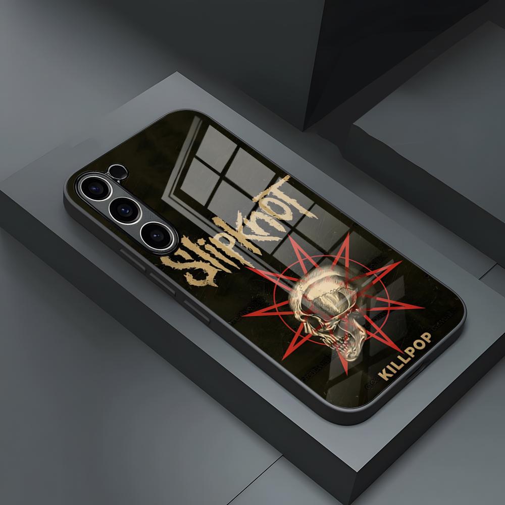 Популярный чехол для телефона Rock с изображением группы S-Slipknot для S23 Samsung S26 S24 S25 Ultra S22 S20 Fe S21 Plus A54 A34 A53 A16 Стеклянная крышка