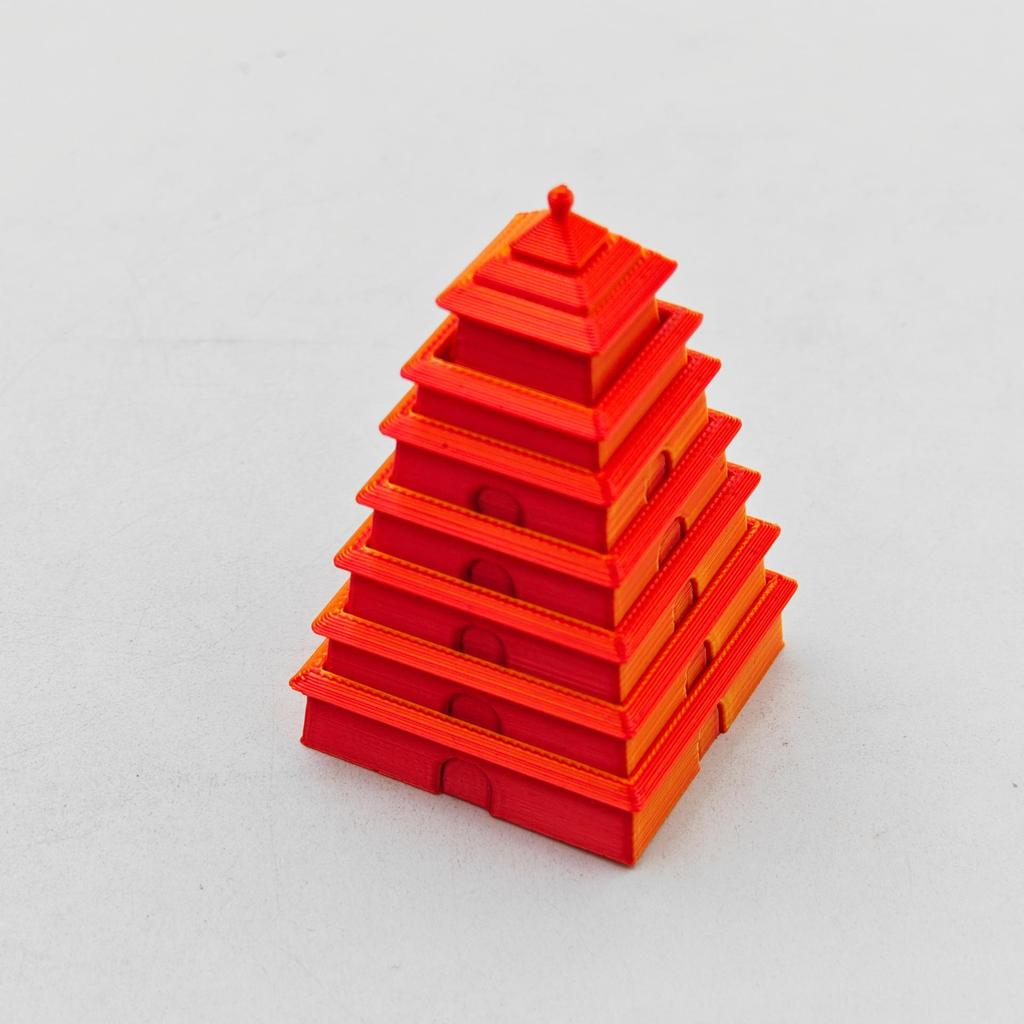 3D Складная Вращающаяся Пагода: Детская игрушка для снятия стресса и модель культурной архитектуры