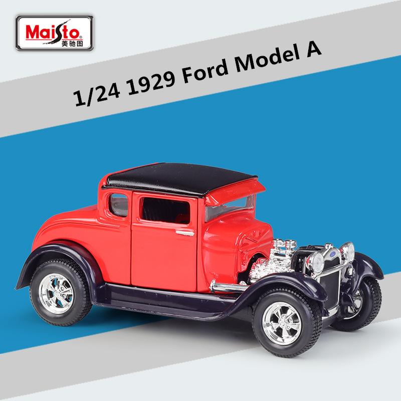 Maisto 1:24 1929 Ford Model A Alloy Classic Car Model Diecast Metal Toy Sports Car Vehicle Model Simulation Collection Kids Gift