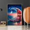 5D Diamond Painting Romantic Moon Flower Cross Diamond Embroidery Round/Square Beach Rose Diamond DIY Home Decoration S429