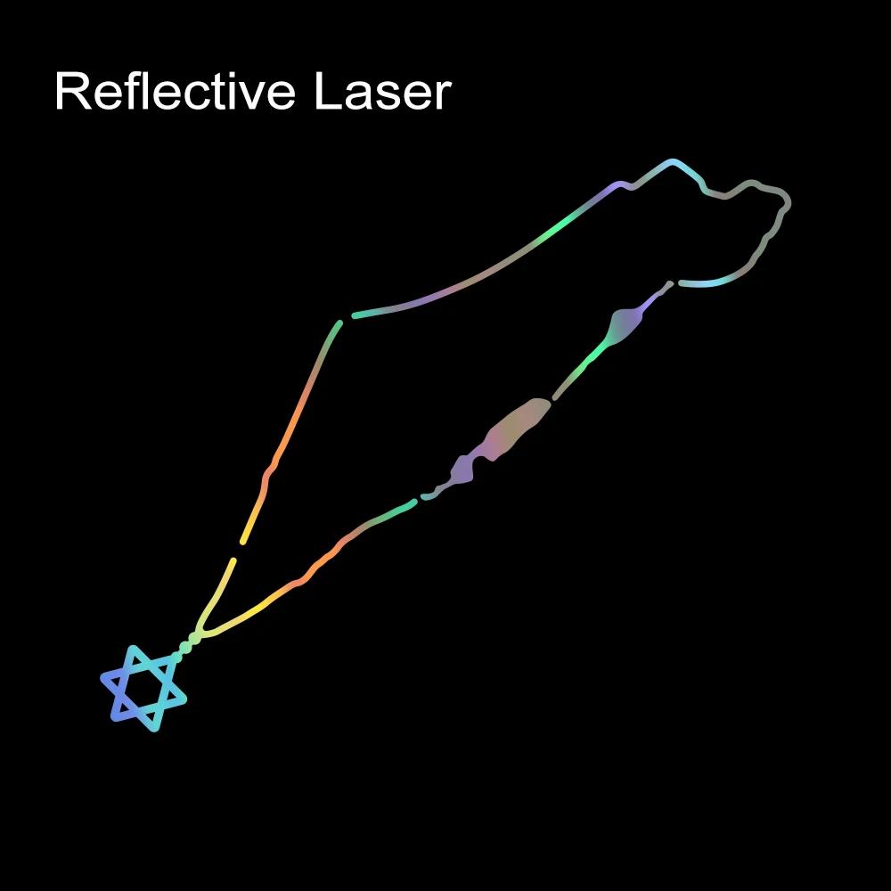 Car Stickers Creative Israel Map Reflective Decal Auto Body Window Front Windshield Decals Universal DIY Decoration Accessories