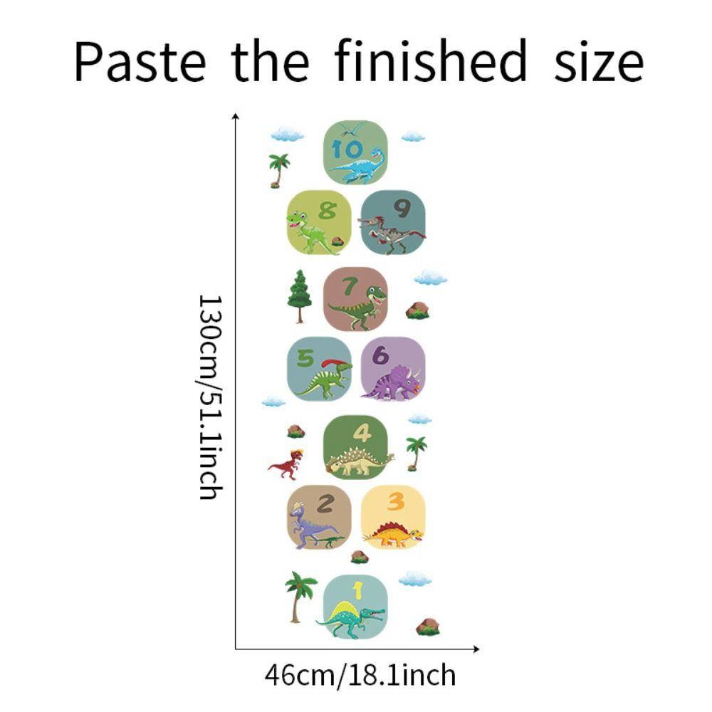 Animal Parent-child Floor Stickers Cartoon Underwater World Hopscotch Game Number Grids Decals