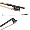 4 4 Violin Fiddle Bow Carbon Fiber Round Stick Ebony Frog Horsetail Hair Well Balanced