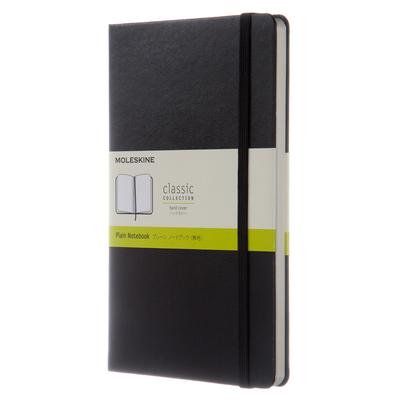 Moleskine Классический блокнот большого формата x QP062, твердый переплет, без линовки, (13см 21см), Черный,