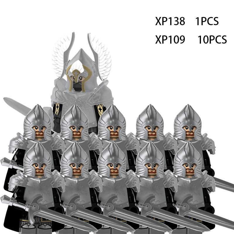 Medieval Elf Rohan Soldiers Guard Army Lotr Action Figures Mini Bricks Doll Assemble Building Blocks DIY Toys for Kid Gifts