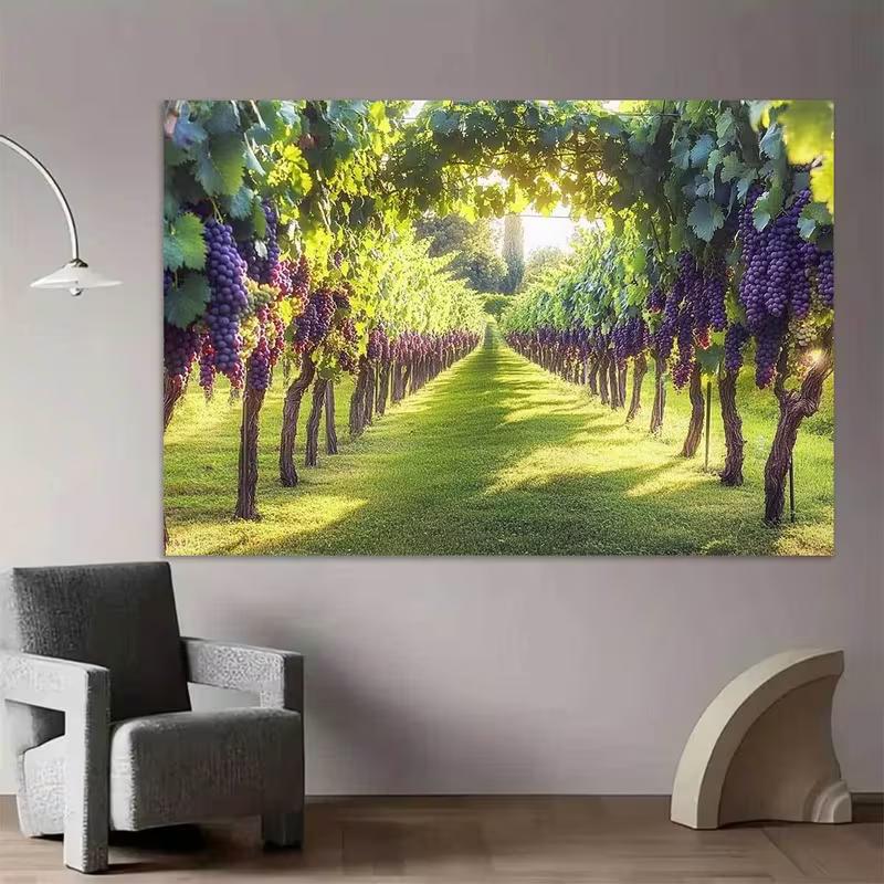 2D Vineyard Backdrop for Wine Tasting and Harvest Festival Photograph