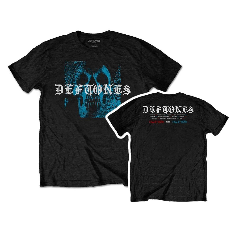 Deftones TShirt Static Skull Band Official New Black