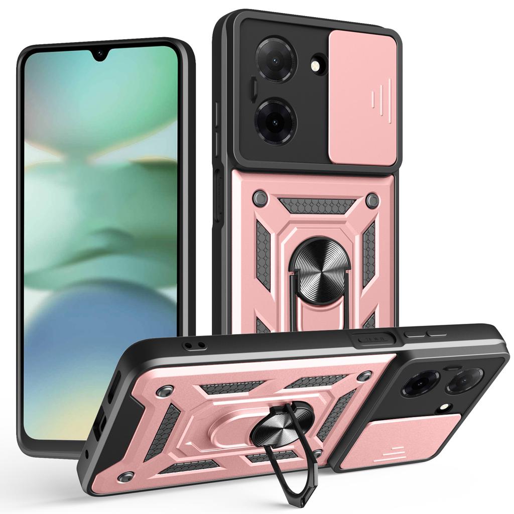 AMORUS Для Xiaomi Redmi A5 NFC (США) (173,45 мм) Чехол-подставка PC+TPU для телефона с выдвижной шторкой для камеры