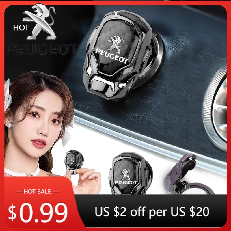 Car Sticker Car One-Click Start Button Cover Decoration Sticker Protection Cover For Peugeot 206 308 307 208 207 3008 2008 508 4