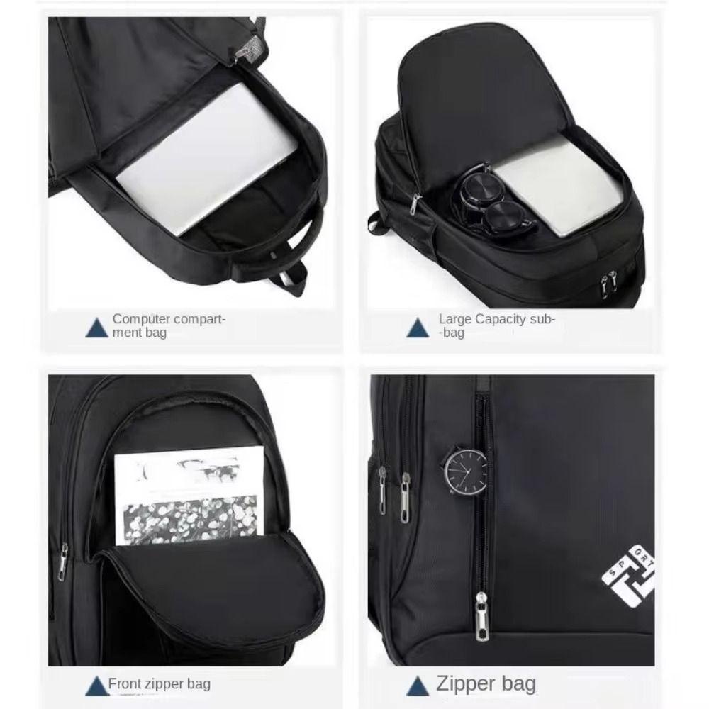 with USB Charging Port Business Notebook Backpack Large Capacity Travel Rucksack for Camping