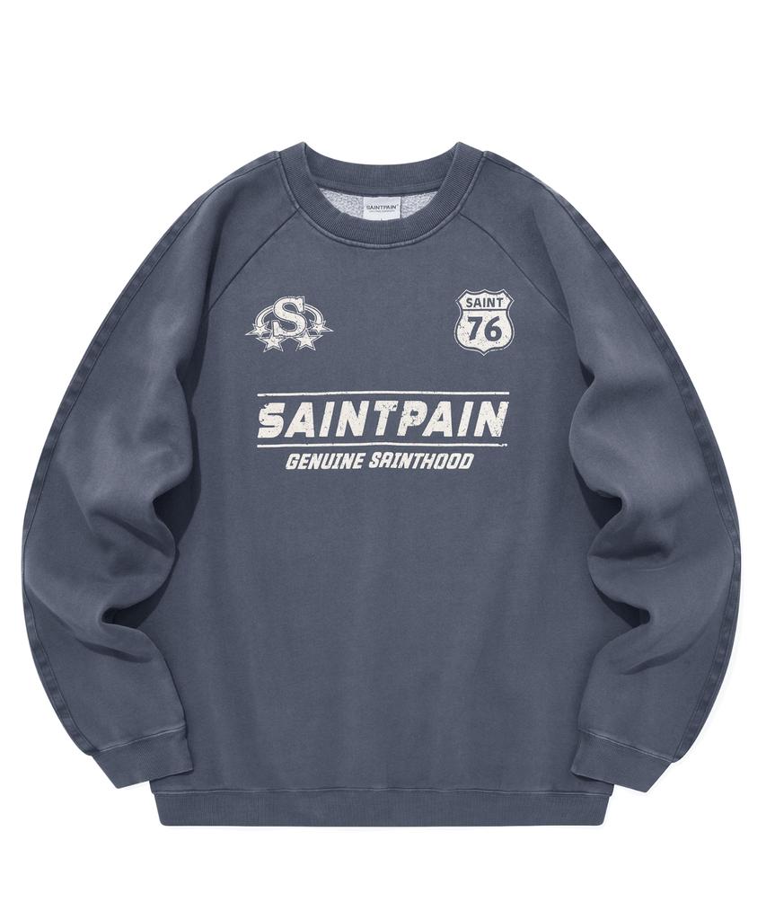 SAINTPAIN Sp Garment Dying League Crewneck-Blue