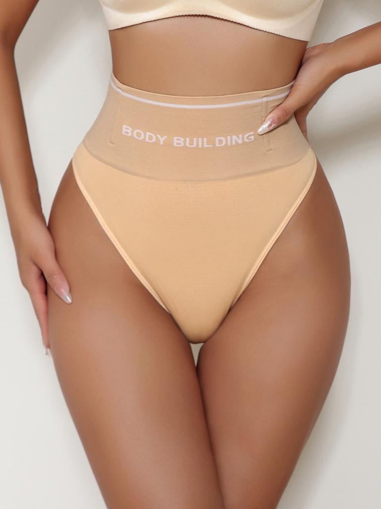 Flarixa Женские бесшовные стринги с высокой посадкой, трусики с контролем живота, корректирующее белье, нижнее белье для похудения, черные трусики для бодибилдинга