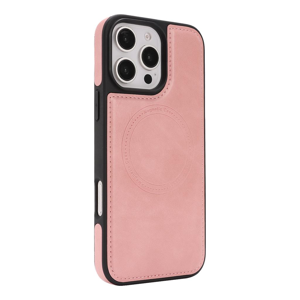 Магнитный беспроводной чехол для телефона для iPhone 12 - 17, 8 цветов, веганская ПУ-кожа, всесторонняя противоударная защита