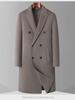 Men’s Handmade 100% Wool Double-Breasted Coat for Autumn/Winter