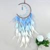 Перо украшение дома Ловец снов синее перо перезвон ветра кулон украшение стены дома комната