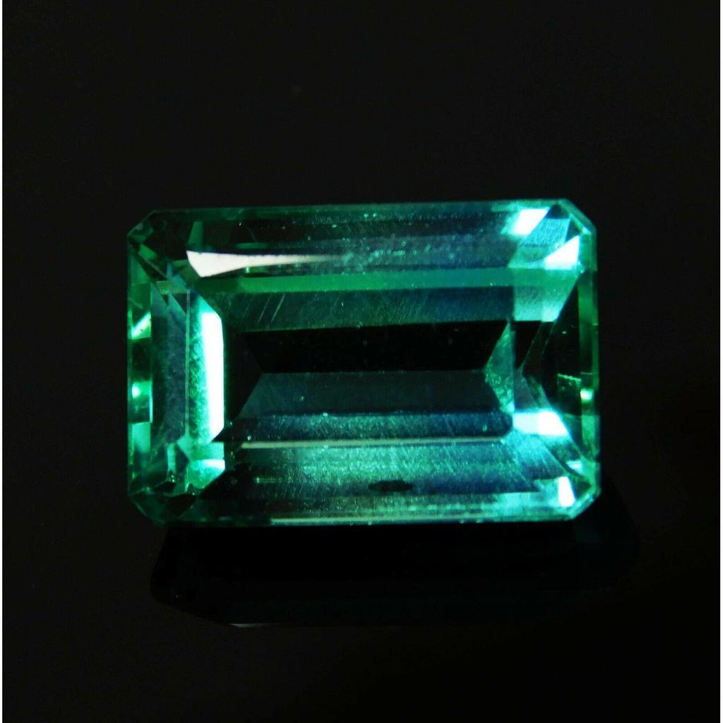 Natural Paraiba Green Tourmaline 10 Ct Emerald Cut Loose Gemstone