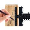 Woodworking T Ruler Scriber Gauge Carpentry Scriber Aluminum Sliding Scribing Ruler Multifunctional Measurement Tool