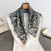 Spring and Autumn New Korean Small Square Scarf Women's 71 Cotton and Linen Versatile Small Scarf Neck Shirt Decorative Silk Scarf