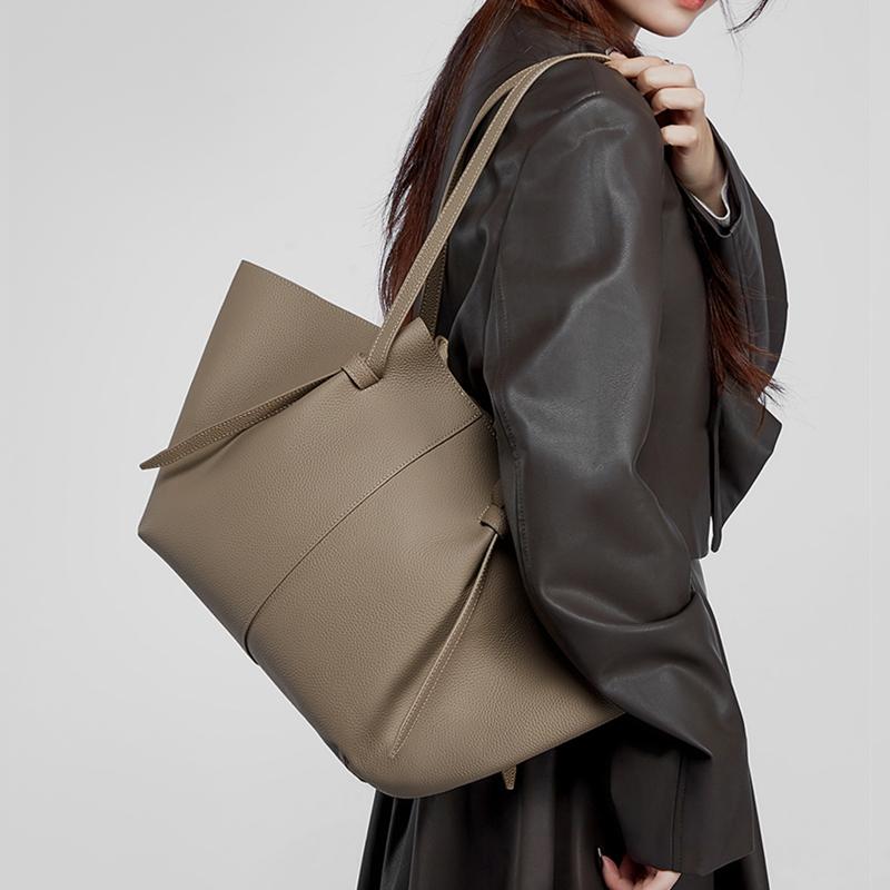 HIFASHION Настоящая Коровья Кожа Сумки-Тоуты Женские Большой Вместимости Шопперы Под Мышку Плечевые Сумки Офисные Рабочие Сумки Хоббо 2026