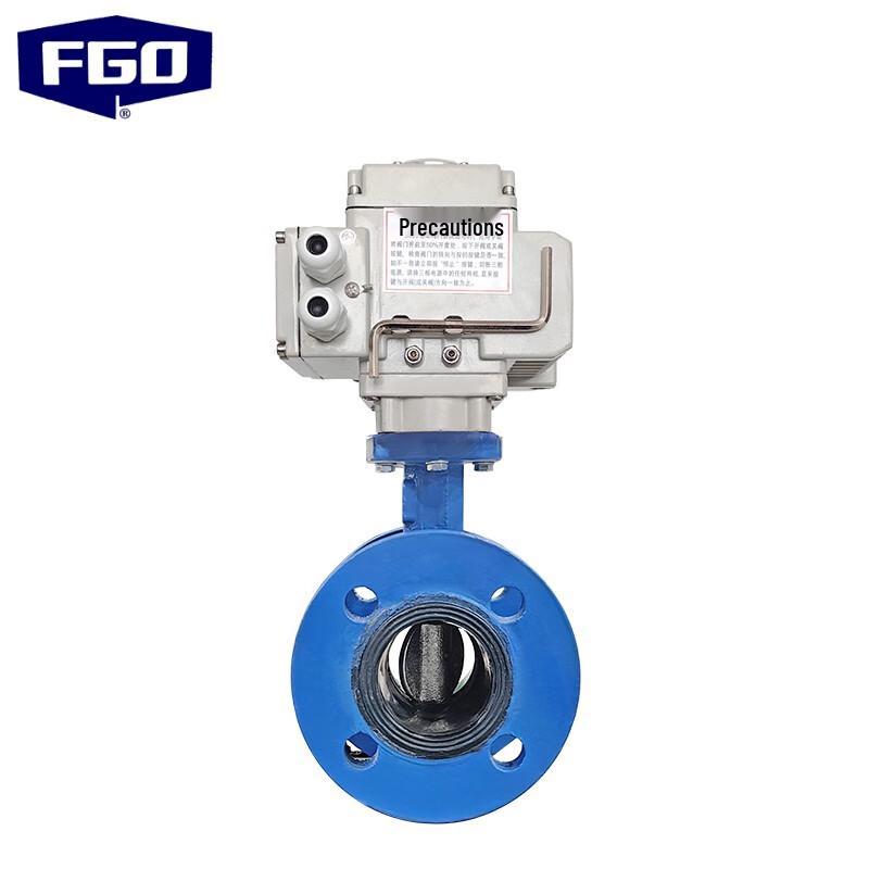 FGO Electric Flanged Butterfly Valve (Ductile Iron, Rubber Seal)