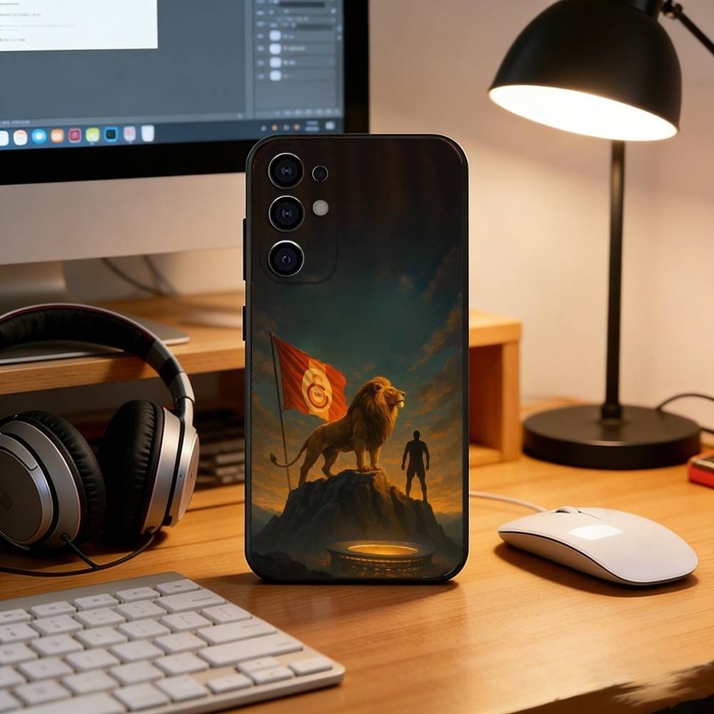 Чехол для телефона G-Galatasaray SK 1905 Edition Черный Мягкий Силикон Для Samsung S25,S24,S21,S22,S23,S30,Ultra,S20,Plus,Fe,Lite
