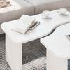 Coffee Table Set of 2 White 100 x 69 x 35.5 cm Solid Pine Wood