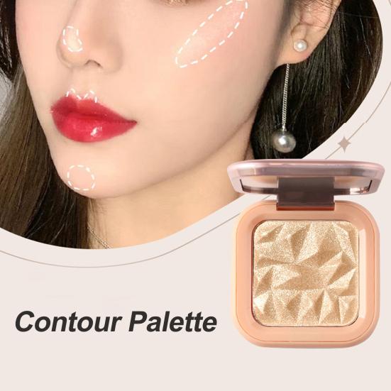 Многофункциональный монохромный натуральный универсальный аксессуар для ежедневного макияжа нежный хайлайтер для лица с блестками контурная палитра для девочек