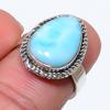 Natural Republic Ларимар Драгоценный камень 925 Проба Стерлинговое серебро Подарочное кольцо Р.7 u4O91