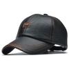 High Quality Baseball Cap Casual Fashion Hat Autumn and Winter Warm Caps PU Leather Hats for Men