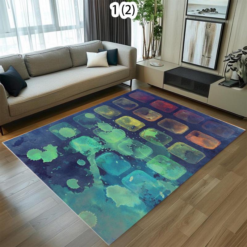 Colorful Building Blocks Carpet Mat Rug Creative Puzzle Design Home Decoration for Kids Room Playroom Living Room Bedroom Decor