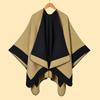 Autumn and Winter Women's Warm Scarf Shawl Simple Double-sided Can Be Worn Jacquard Thickened Warm Outer Cape