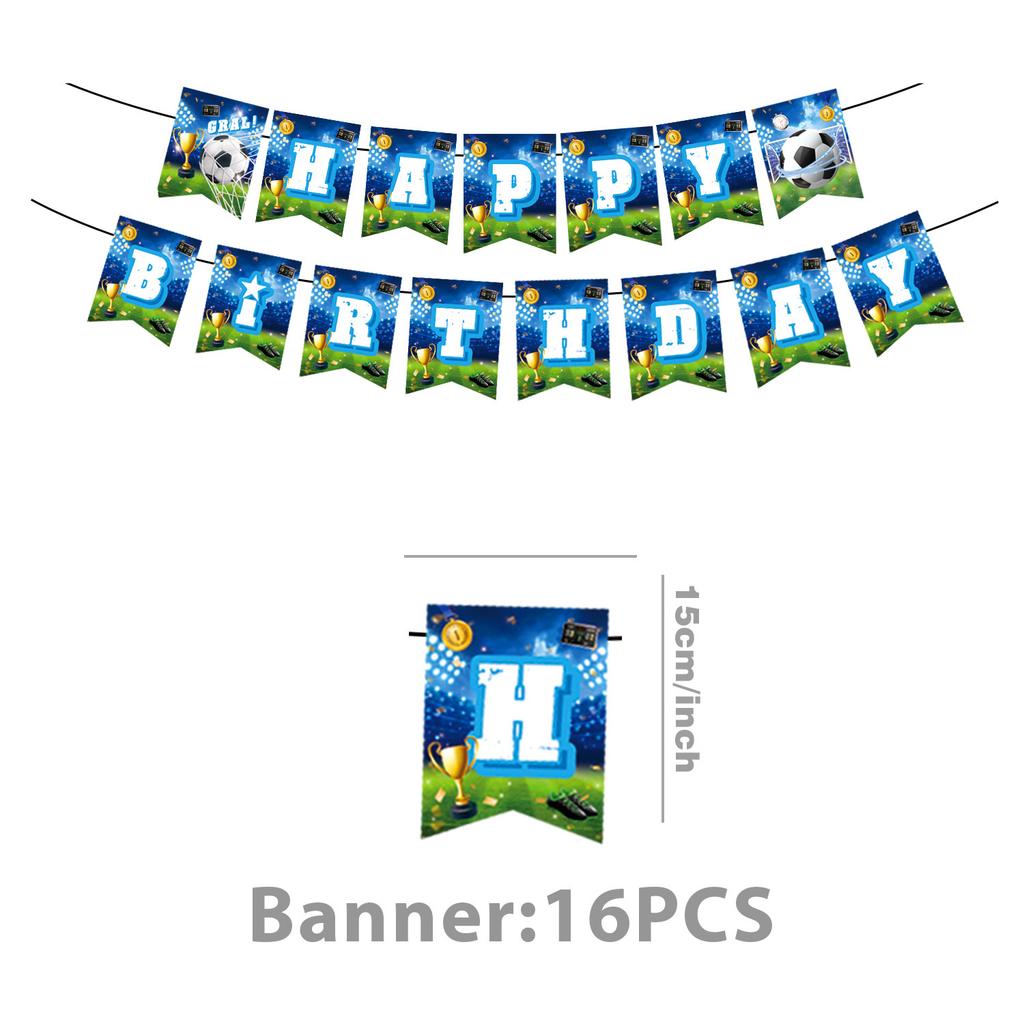 Football-Themed Party Supplies, Birthday Decoration, World Cup Tableware, Party Atmosphere, Banner Props