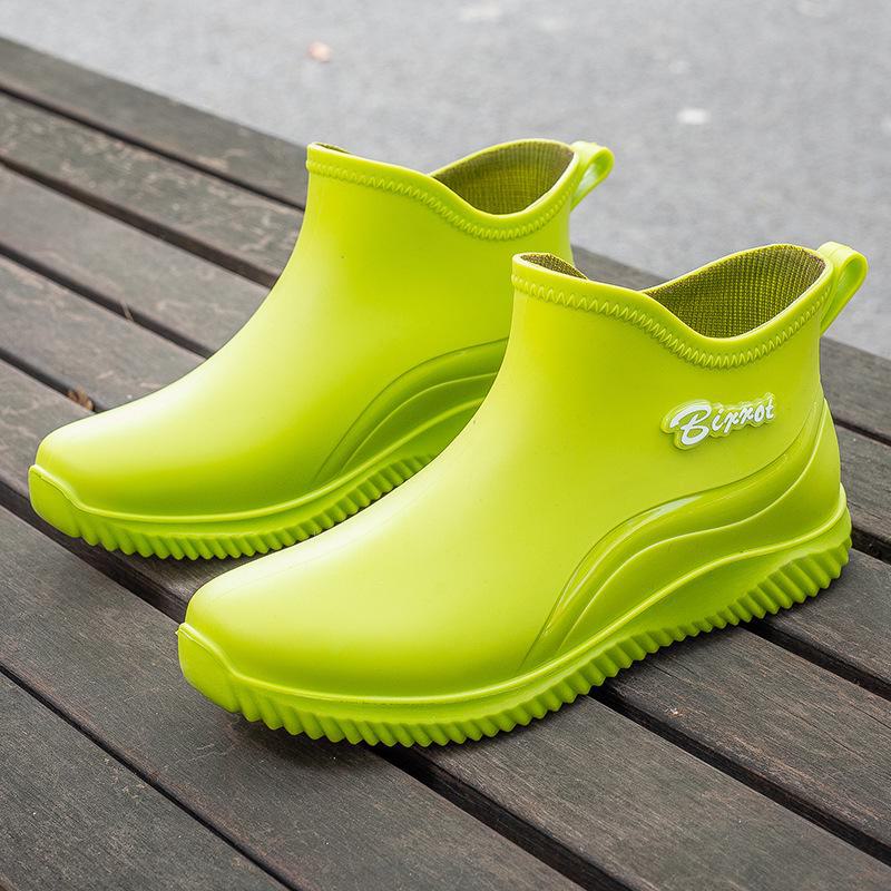 Стильные короткие резиновые сапоги унисекс - водонепроницаемые, нескользящие, легкие, спортивная мода, корейский дизайн