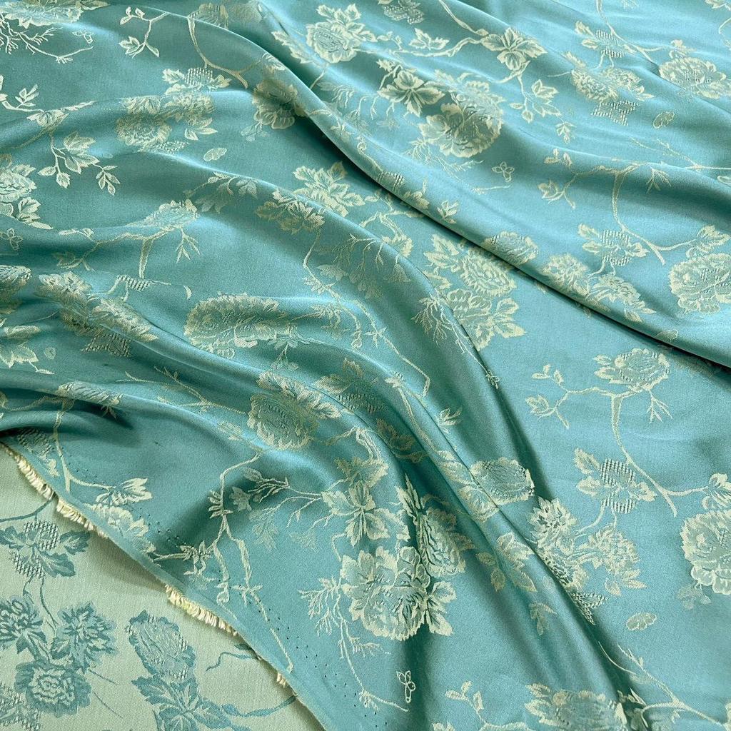 Dunhuang Silk Jacquard Two-Color Imitation Cheongsam Hanfu Fabric
