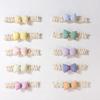 New summer baby headband, solid color bow children's headscarf, thin lace baby hair accessories