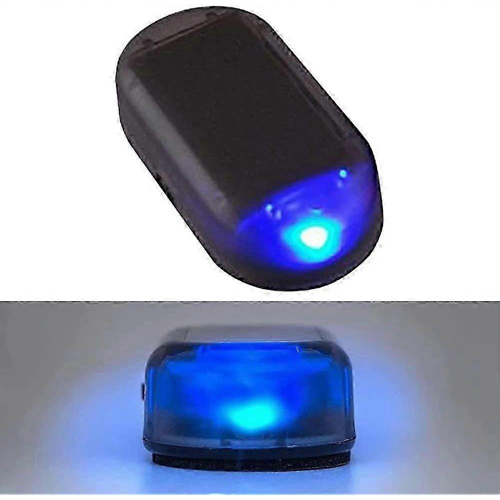 New LED Car Alarm Light,Solar Car Alarm(Blue)