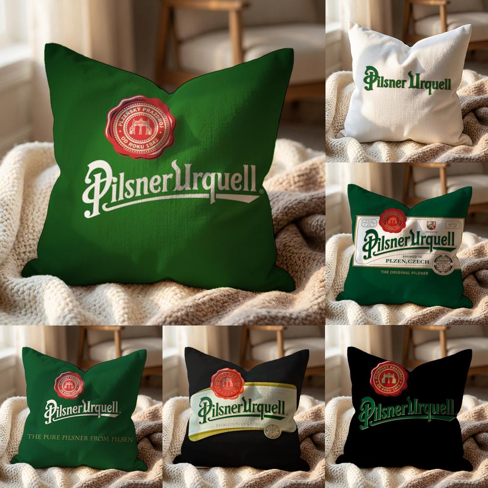 Чехол на подушку P-Pilsner U-Urquell, Многоцелевой чехол для дома и автомобиля - Двусторонний, Мягкий и Прочный для Ежедневного Использования